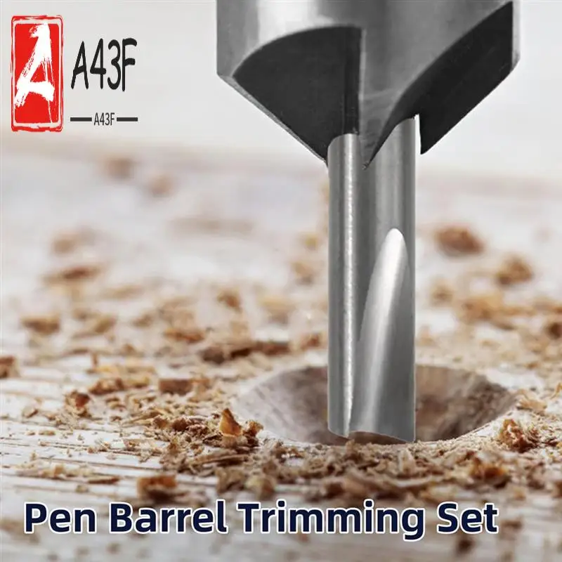 

A43F-7Pcs Pen Mill Set, Pen Barrel Trimming System With Pilot Cutter Shafts, 7Mm, 8Mm, 3/8 Inch, 10Mm Mill Trimmer Set