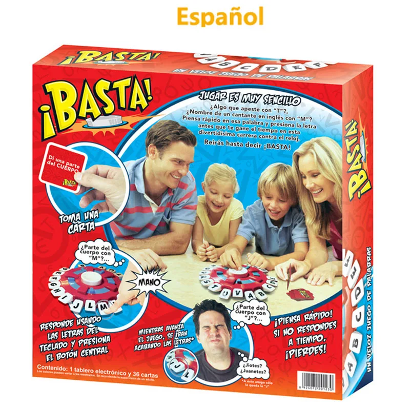 New Spanish Word Game Fast-Paced Family Board Game The Quick Thinking Letter Pressing Tapple Games versión en español