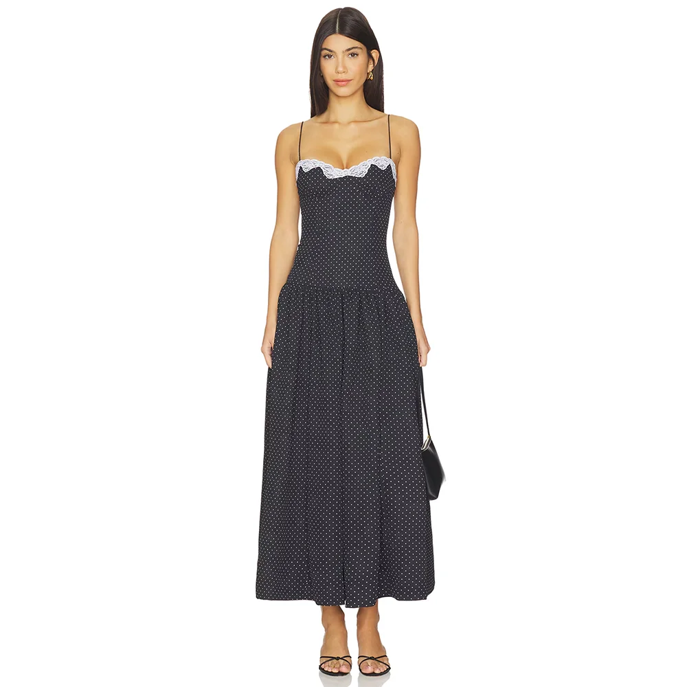 

Women's Formal Evening Gowns Elegant Evening Dresses Polka Dot Sling Formal Dress for Party Wedding Prom Cocktail Formal Attire