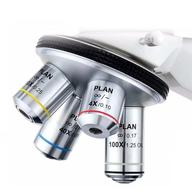 Imagem -04 - Olympus Microscope Replacement Lens Lente Objetiva Achromatic Plan Infinity Rosca Rms 4x 10x 20x 40x 60x 100x