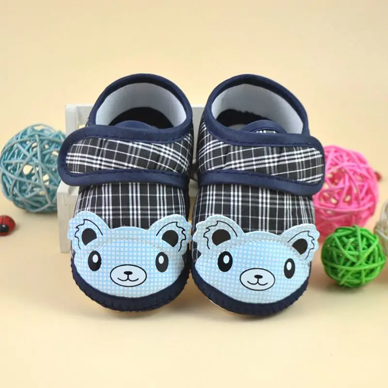 Newborn Baby Shoes Stripe PU Leather Boy Girl Shoes Toddler Rubber Sole Anti-slip First Walkers Infant Moccasins