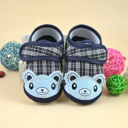 Newborn Baby Shoes Stripe PU Leather Boy Girl Shoes Toddler Rubber Sole Anti-slip First Walkers Infant Moccasins