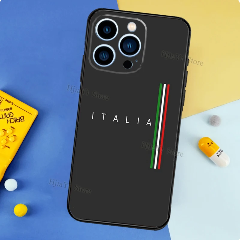 Italy Flag Phone Case For iPhone 13 12 11 14 15 16 Pro Max Mini XS X XR Plus Soft Cover Case