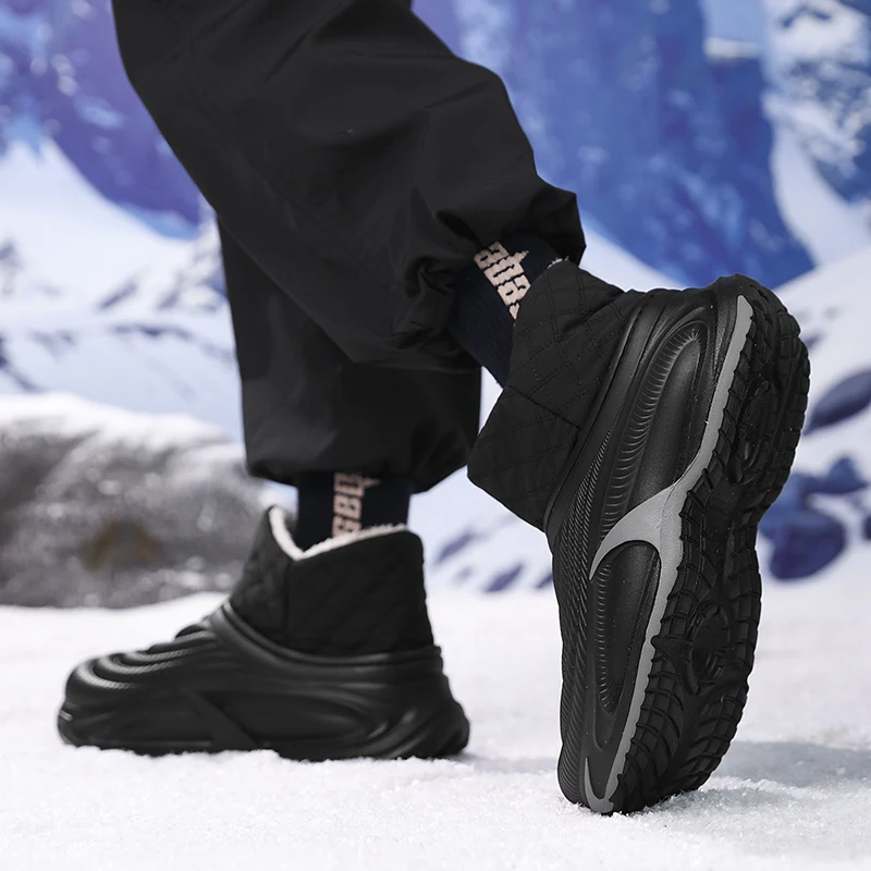 Hot Sale Fashion Men's Cotton Slippers Winter Warm Plush Shoes for Men Platform Indoor Outdoor Man Garden Shoes chaussure hommes