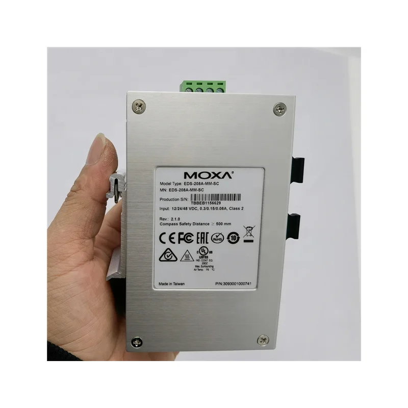 

MOXA EDS-208A-MM-SC Unmanaged Ethernet switch with 6 10/100BaseT(X) ports