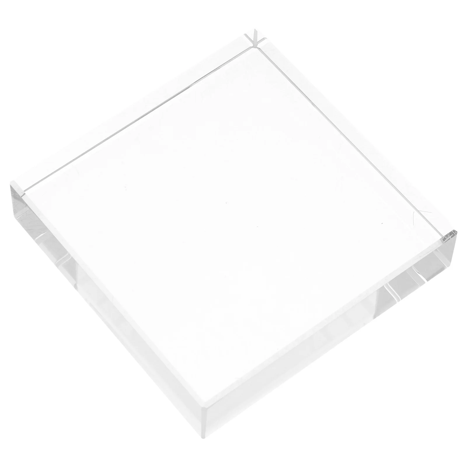 

Clear Square Crystal Paperweight Glass Block for Office Desk Home Study Decor Heavy Duty Decorative Smooth Polished Finish