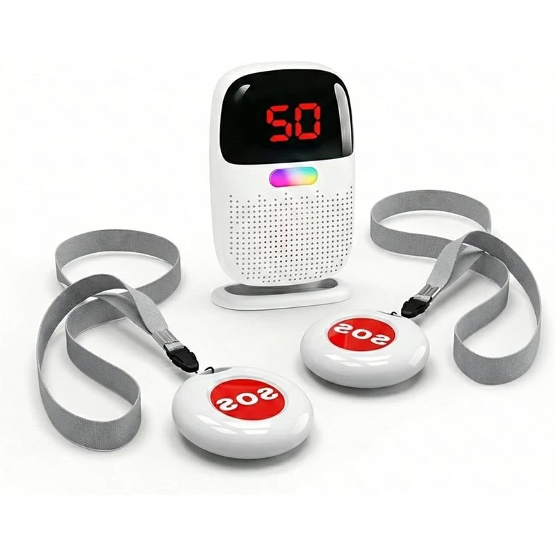 [NEW!A25P】 Rechargeable Caregiver Pager Wireless Call Button For Elderly, 1640Ft Range Alert System For Seniors No Monthly Fee