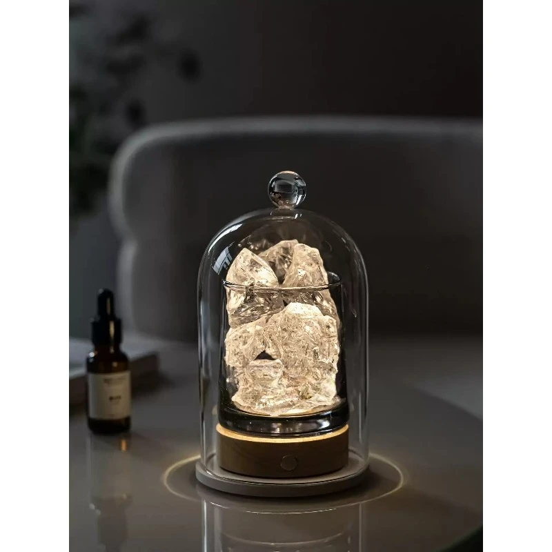Aroma Diffuser, Stone Crystal Ornament, Long-lasting Essential Oil Fragrance, Night Light, Wedding and Housewarming