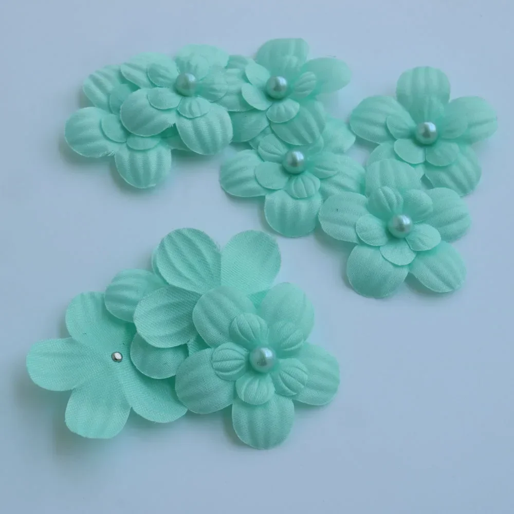 10pcs/lot 12colors DIY Handmade 3D Flower patches for Wedding Dress flowers for Headwear dresses hat decorative appliques