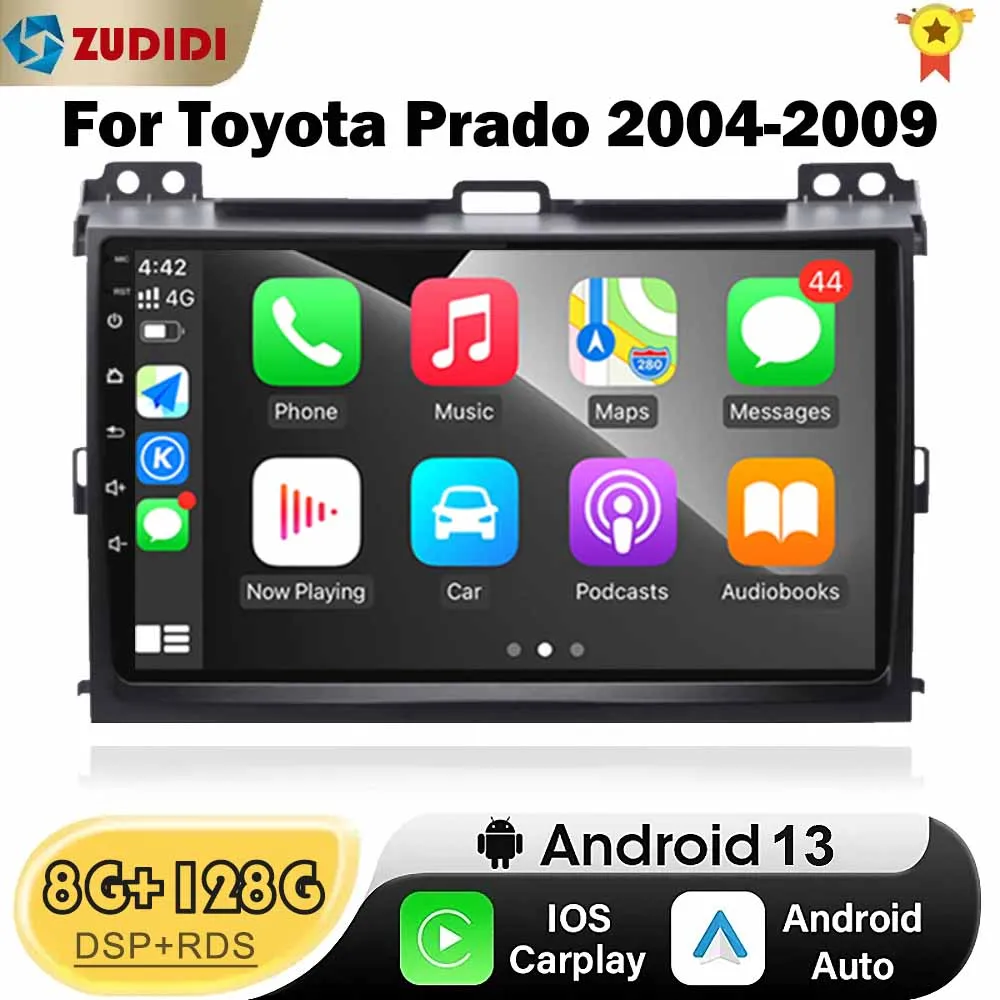 

DSP 4G For Toyota Land Cruiser Prado LC120 GPS Car Radio Multimedia Video Player Autoradio Android Navigation GX470 DVD 2Din