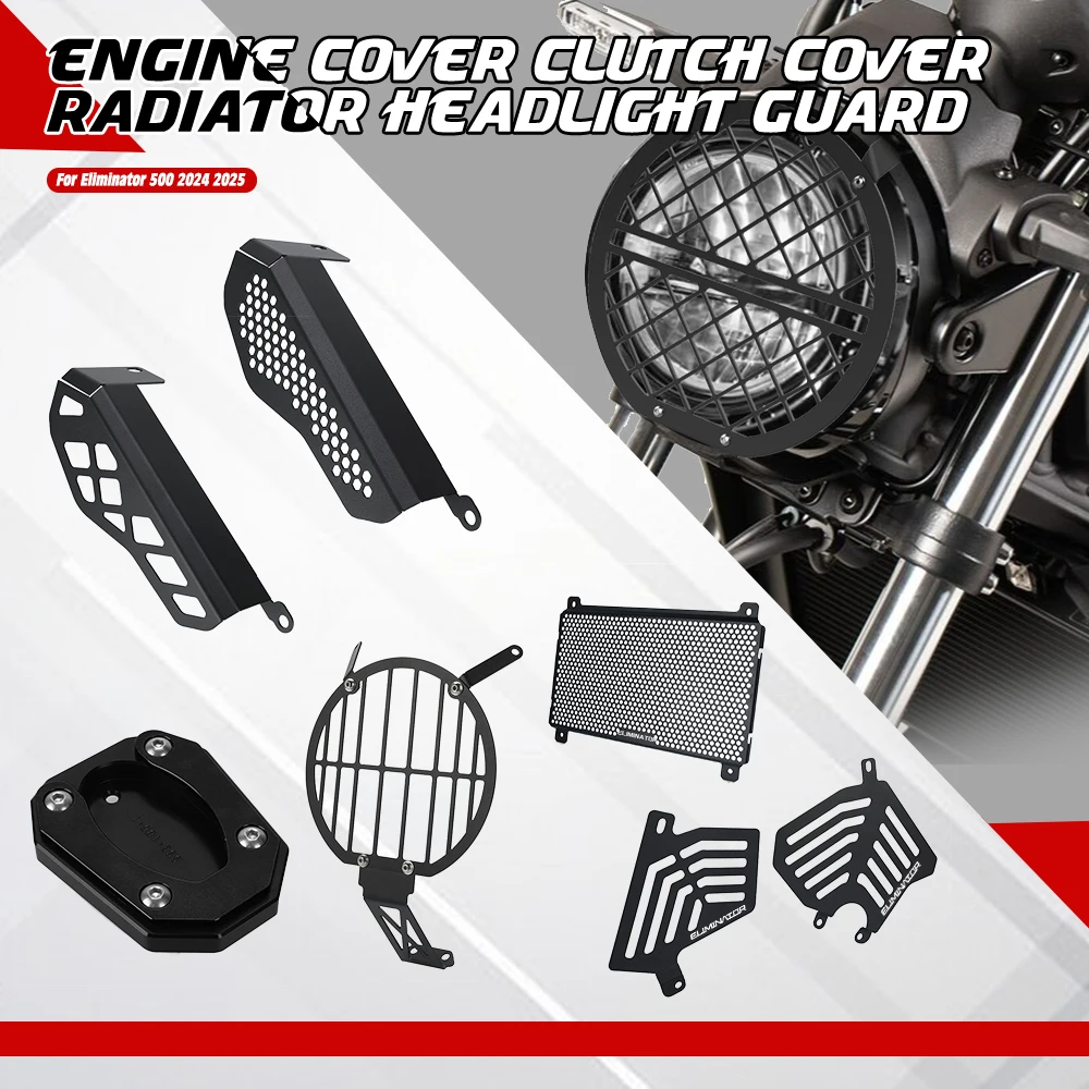 

2024 2025 For Kawasaki Eliminator 500 Motorcycle Engine Cover Clutch Cover Radiator Headlight Guard Protection Eliminator500