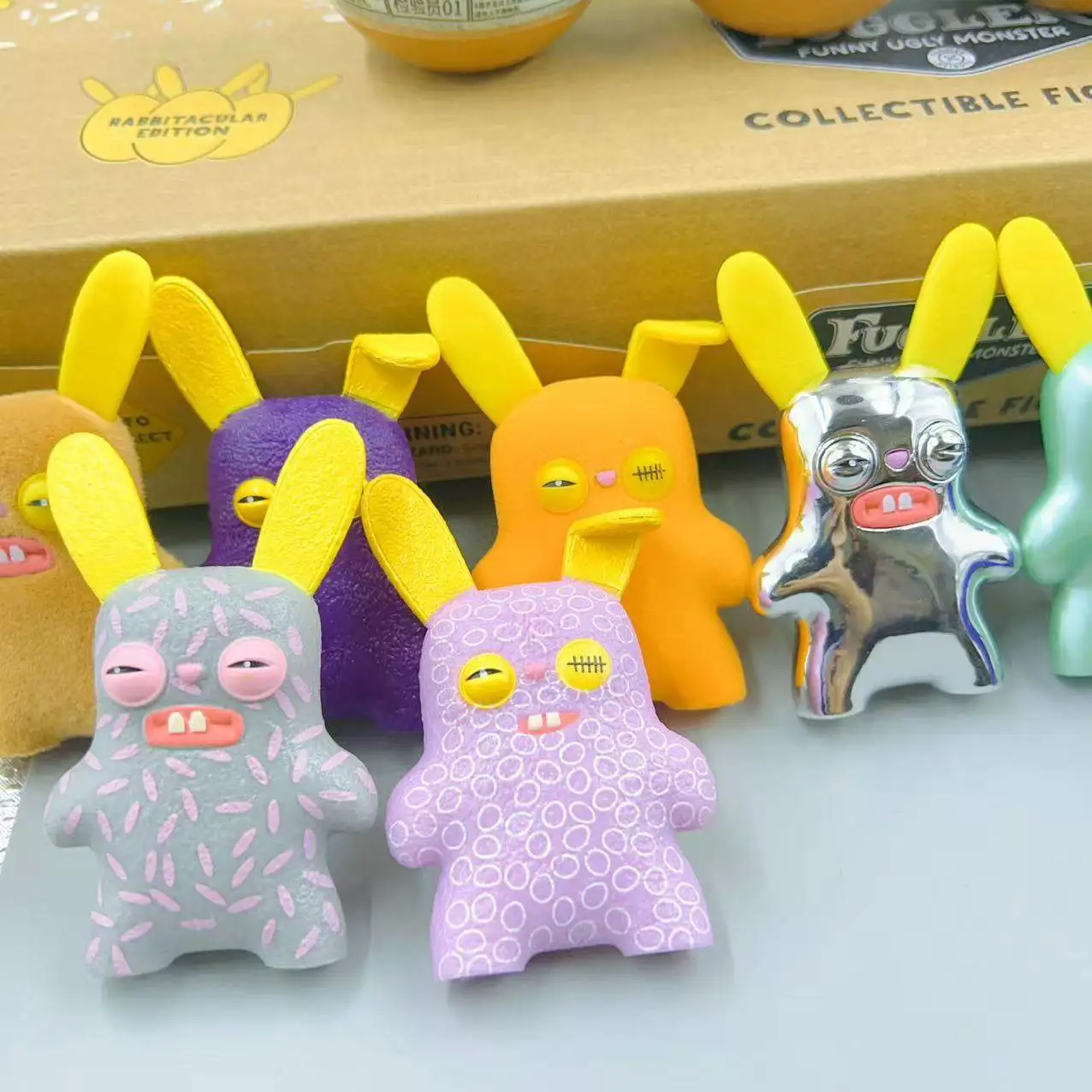 Genuine Fuggler Funny Ugly Monster Collectible Figures Series Egg Shell Mini Figurines Collectible Creative Desktop Decoration
