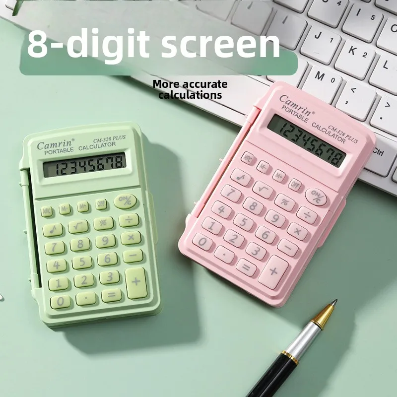 نسخة ألوان معكرون طازجة آلة حاسبة صغيرة محمولة للكمبيوتر أزرق سماوي #3