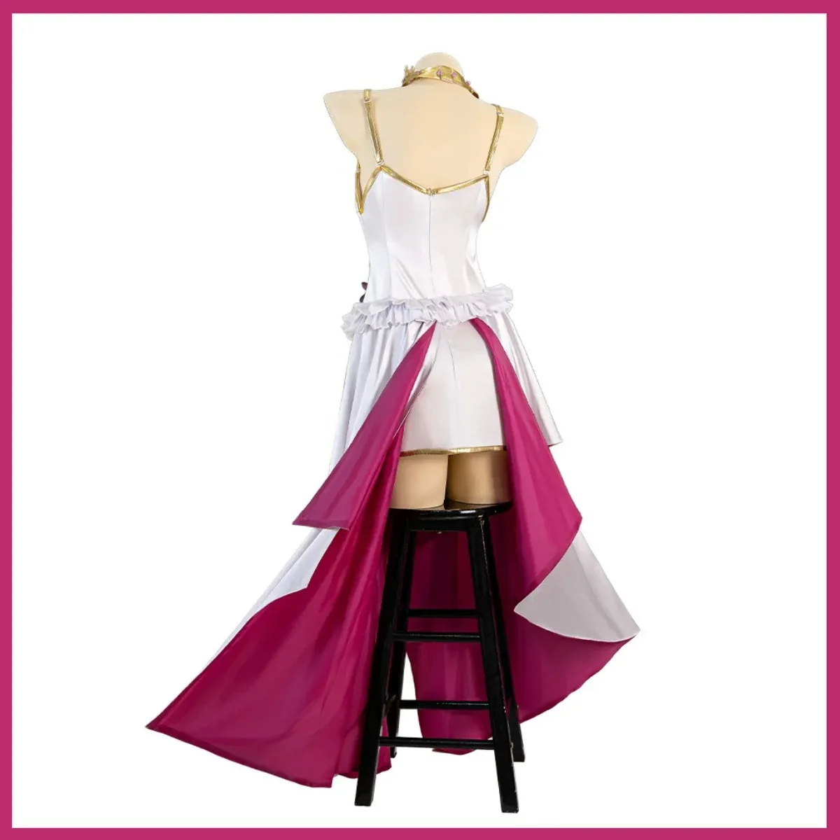 أنيمي كود GEASS Lelouch من التمرد تأثيري حلي فستان سهرة أبيض تاج شعر مستعار امرأة كرنفال حفلة ملثمين الكرة البدلة