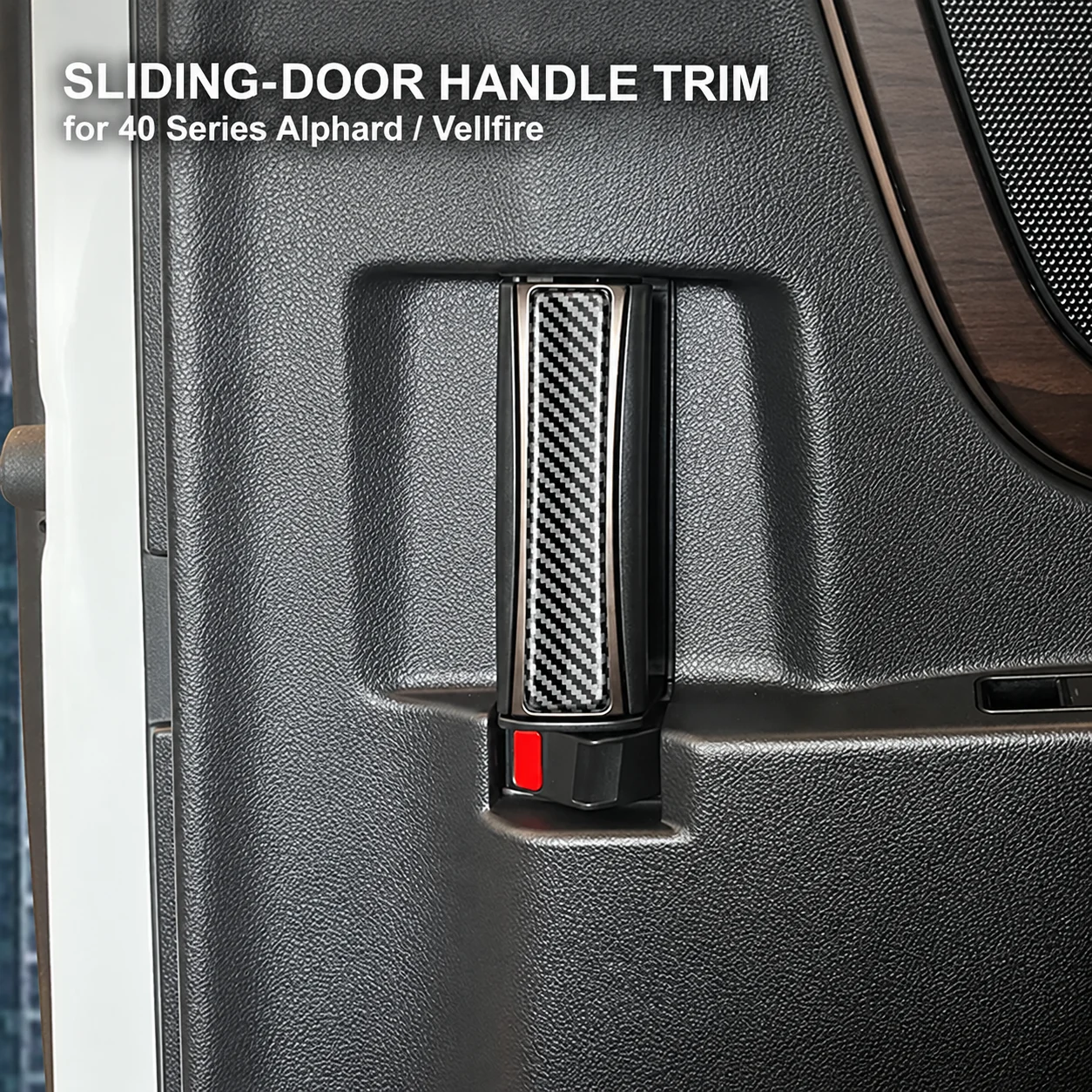 Car Sliding Door Handle Trim Covers for Toyota Alphard Vellfire 40 Series ABS Interior Garnish LHD RHD Auto Stickers Accessories