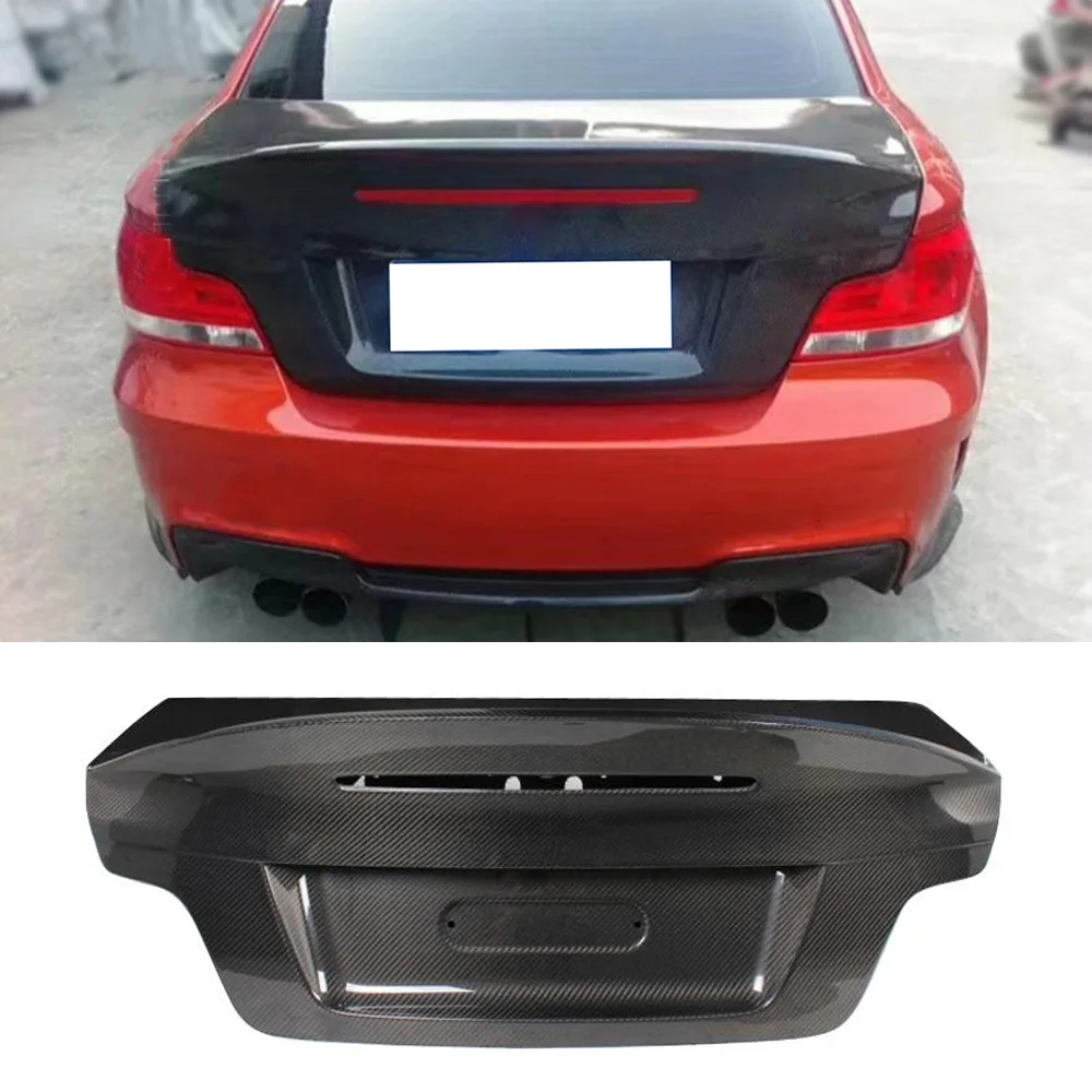 Carbon Fiber Rear Trunk Boot Cover Wings Lip for BMW 1 Series E82 M Coupe Only 2008 - 2013 Rear Trunk Boot Cover Car-Styling