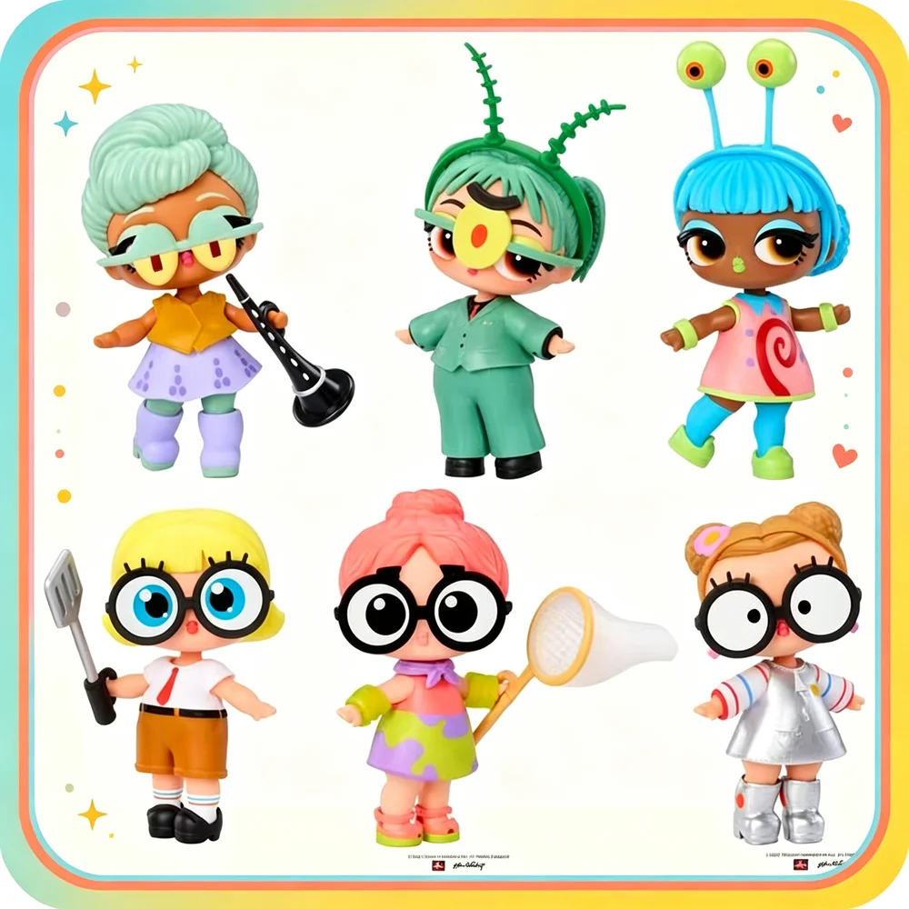 LOL Surprise SpongeBob Mini Dolls Series Surprise Ball Unboxing Dress Up Doll Figure Toy view 4