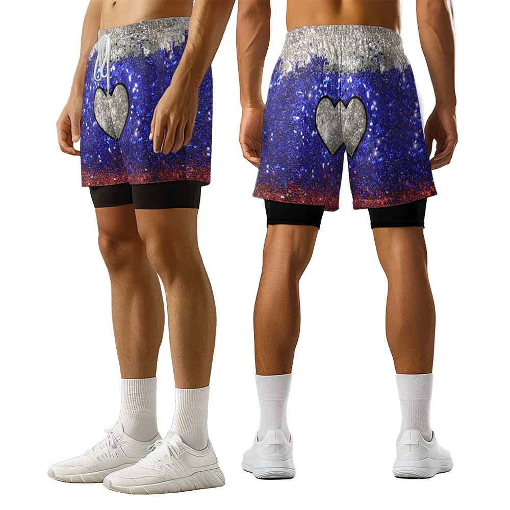 

2024 New original design Bright Star Summer 3D advanced print casual trend sports High street skating camo shorts