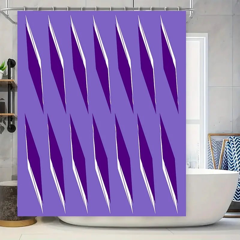 

Purple Striped Shower Curtain Modern Stylish Bath Decor for Home Improvement