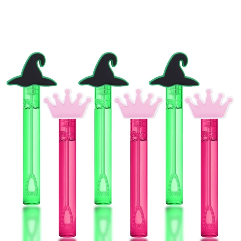 Sopladores burbujas bruja ajustables, 9 Uds., con líquido burbujas seguro para Halloween, 15UB