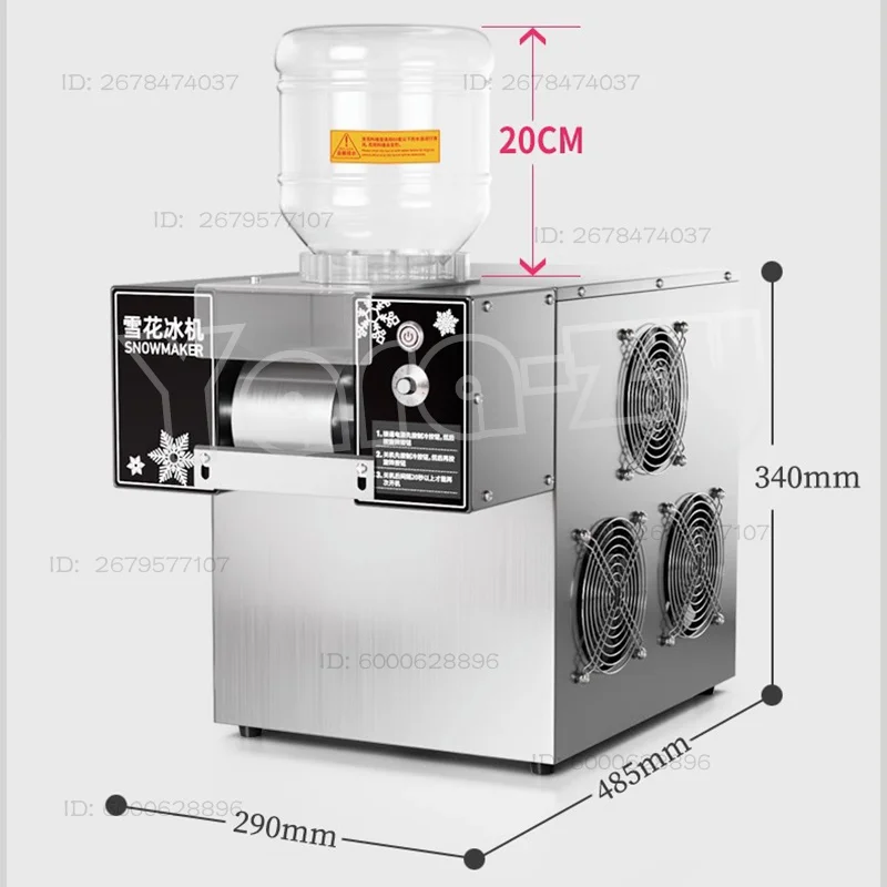 Mini Snow Ice Maker Shaver Machine Europe Snowflake Bingsu Machine Snowflake Ice Shaving Machine
