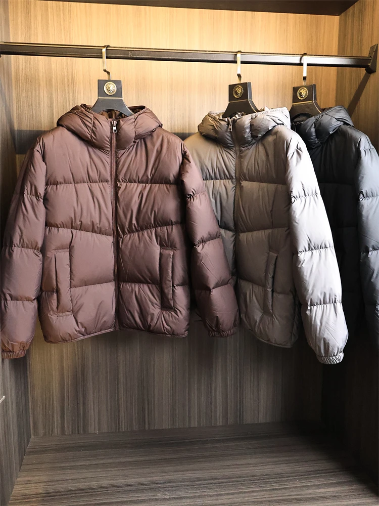 

Высококачественный легкий роскошный зимний мужской джат с мягкой подкладкой и воротником-стойкой, пухозащитный, ветрозащитный, теплый Sli Urban Faion