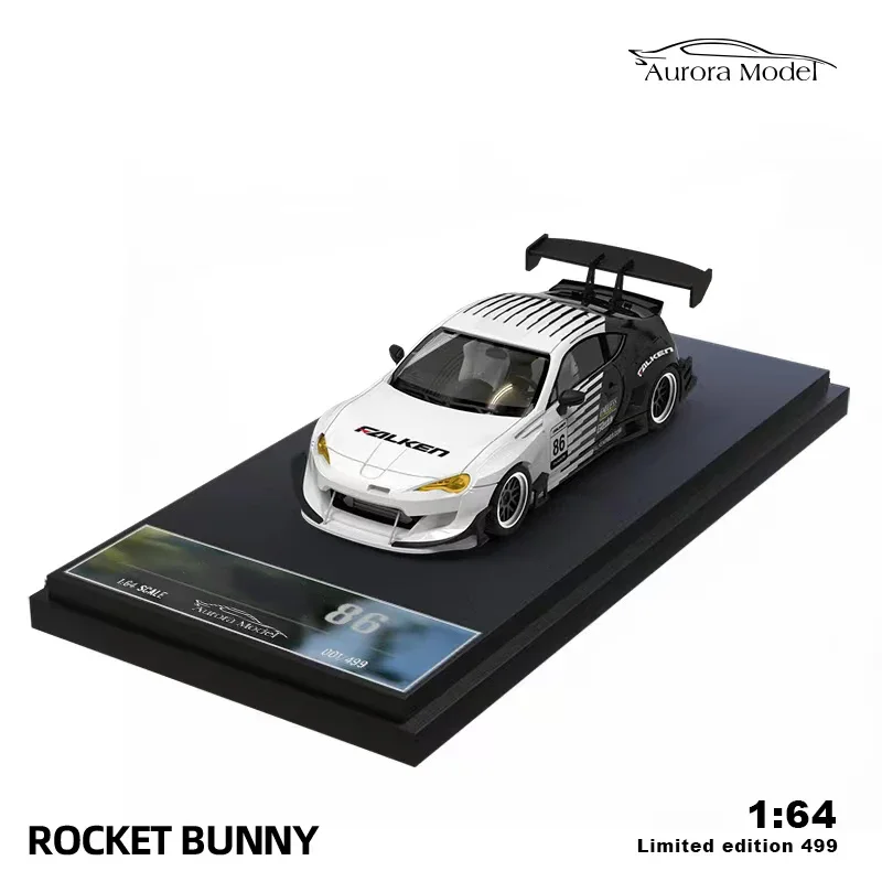 **Pre Sale** Aurora 1:64 Black White Falken T1 RWB 964 Pandem 86 Suit Diecast Diorama Car Model Collection Miniature Toy