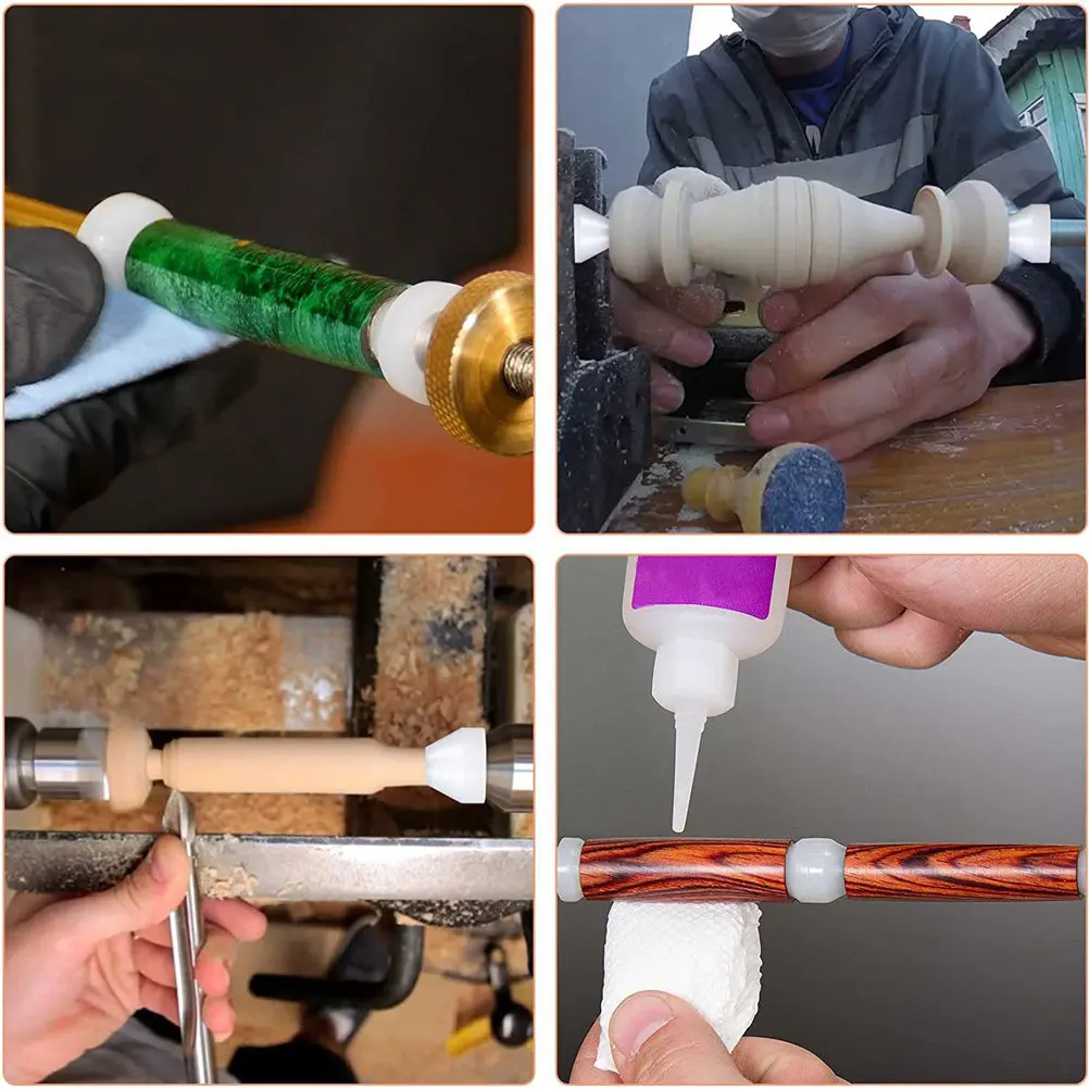 

20 шт. изоляционных втулок из полиэтилена для ручек, не прилипающие к поверхности, для токарных работ по дереву, наборов для токарной обработки, наборов для проектов с карандашами