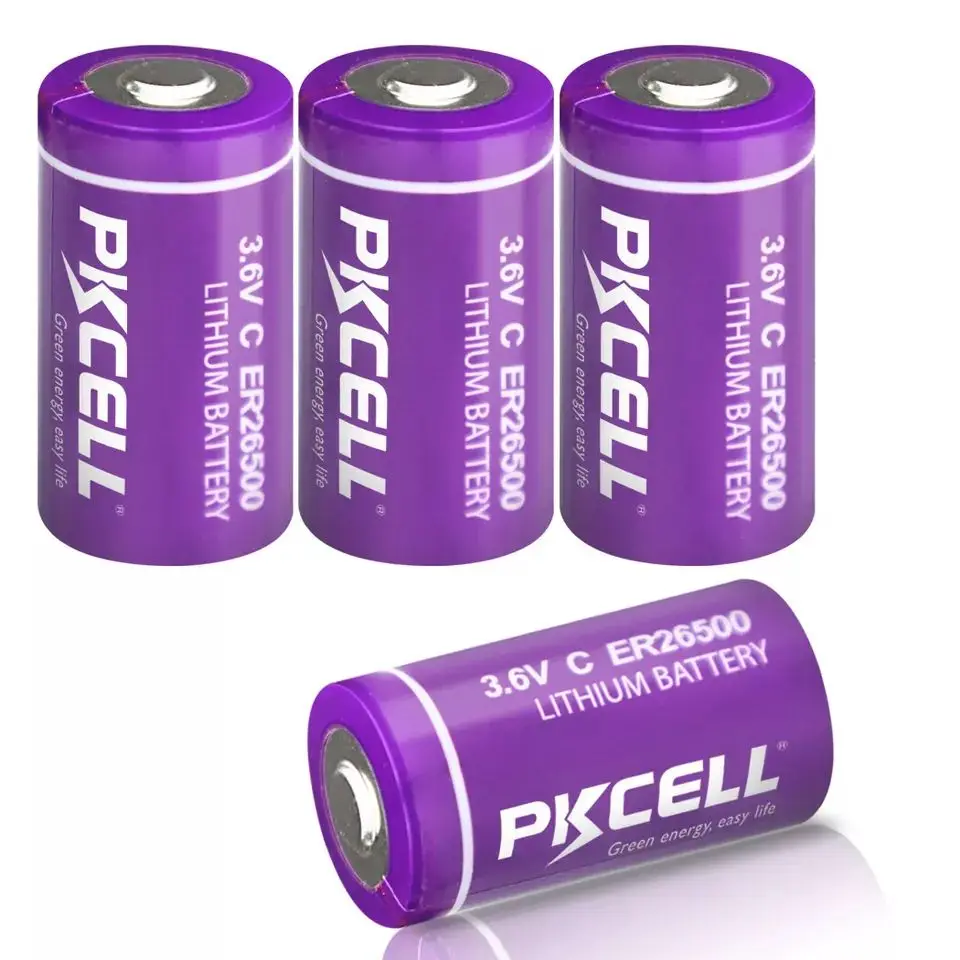 

PCKELL 4PCS ER26500 C Size 3.6V Lithium Battery Li-SOCL2 Non-Rechargeable Battery LS26500 SB-C01 TL-2200