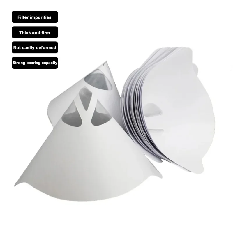 50Pcs/51Pcs Paint Filter Funnel Paper Purifying Straining Cup Disposable 100 Mesh Paint Filte Conical Nylon Micron Paper Funnels