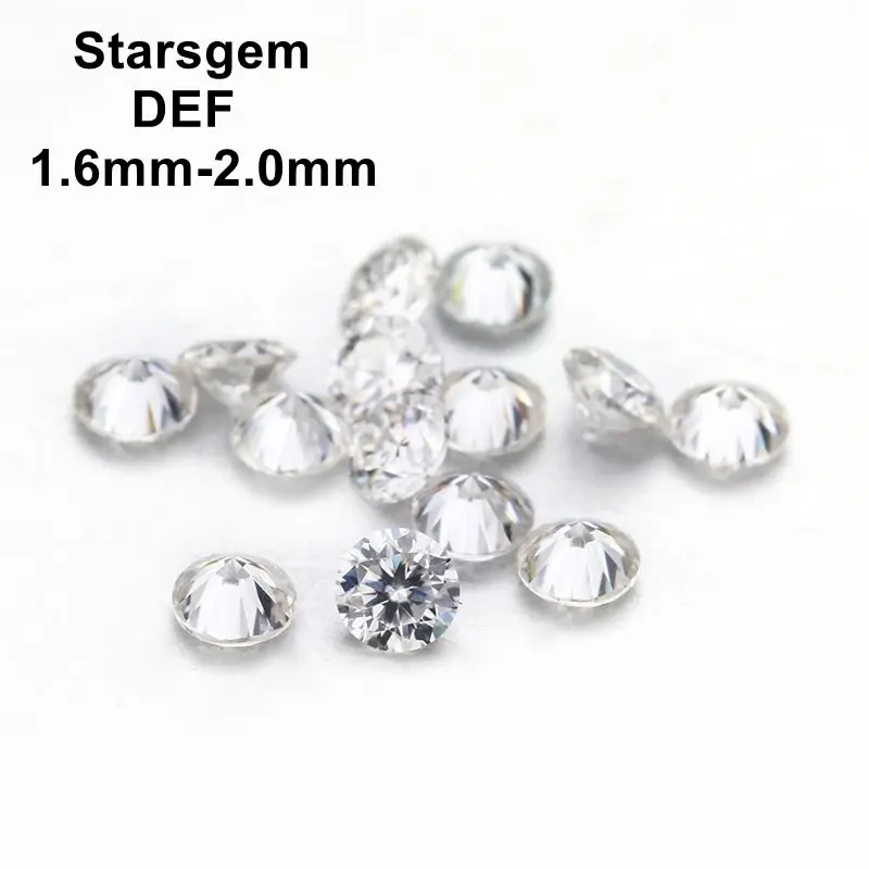 Cheestar Gems Wholesale Moissanite DEF 1Carat/Pack 1.6mm-2.0mm Small Size Loose Gemstones Brilliant Cut