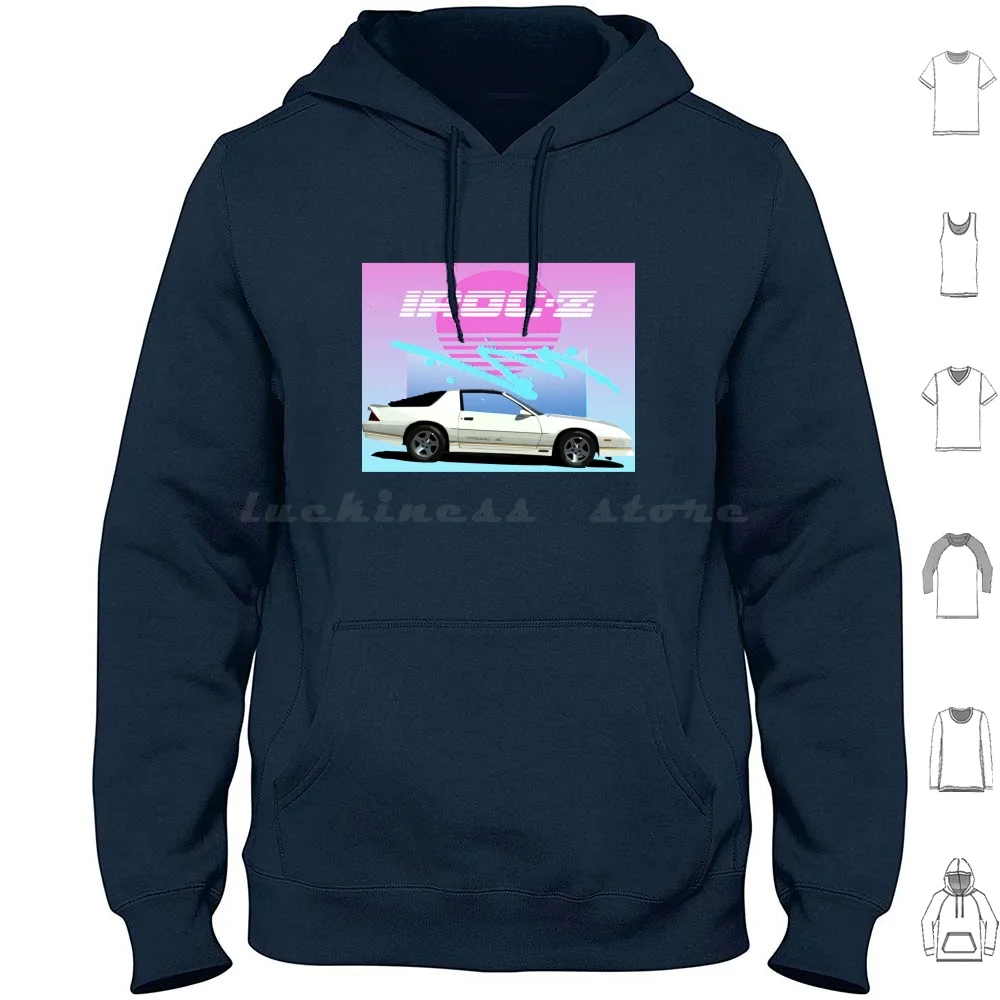 Vaporwave Iroc Z Hoodies Long Sleeve Z 28 Vintage Classic Z28 Synthwave Camaro Car 80s Chevy Outrun Retro Vaporwave