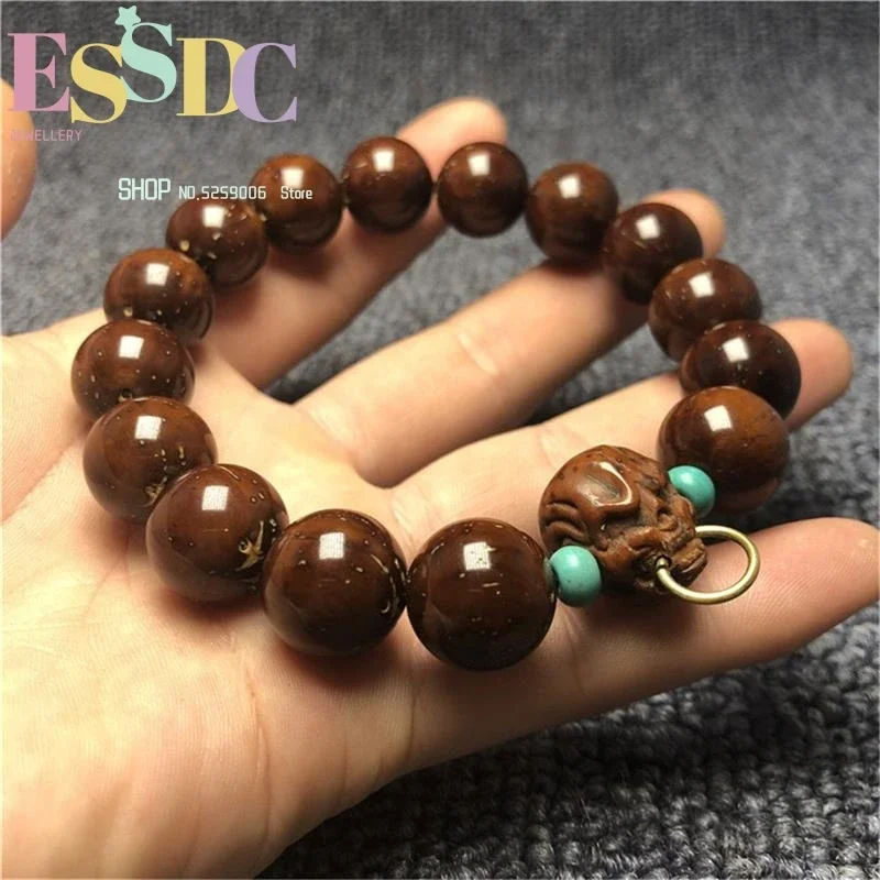 

Натуральный фиолетовый золотой браслет из семян Бодхи, круглый, высокий бросок, привлекающий богатство, крыс, бусины Будды, злая фиолетовая мышь