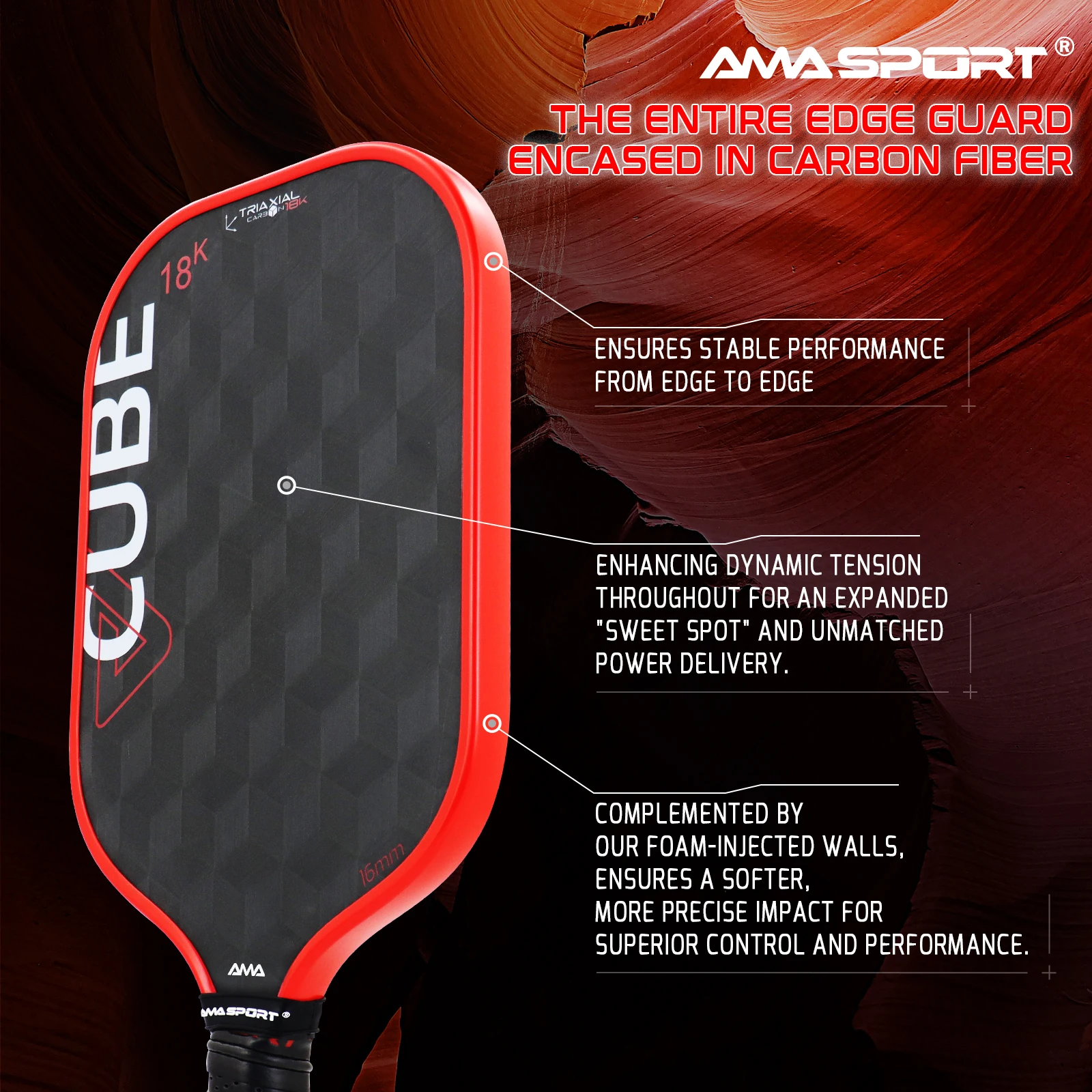 وافق AMASPORT USAPA 18K Pickleball مجداف المتقدمة الديناميكا الهوائية الحرارية البناء موحدة مجداف مجموعة مع غطاء #6