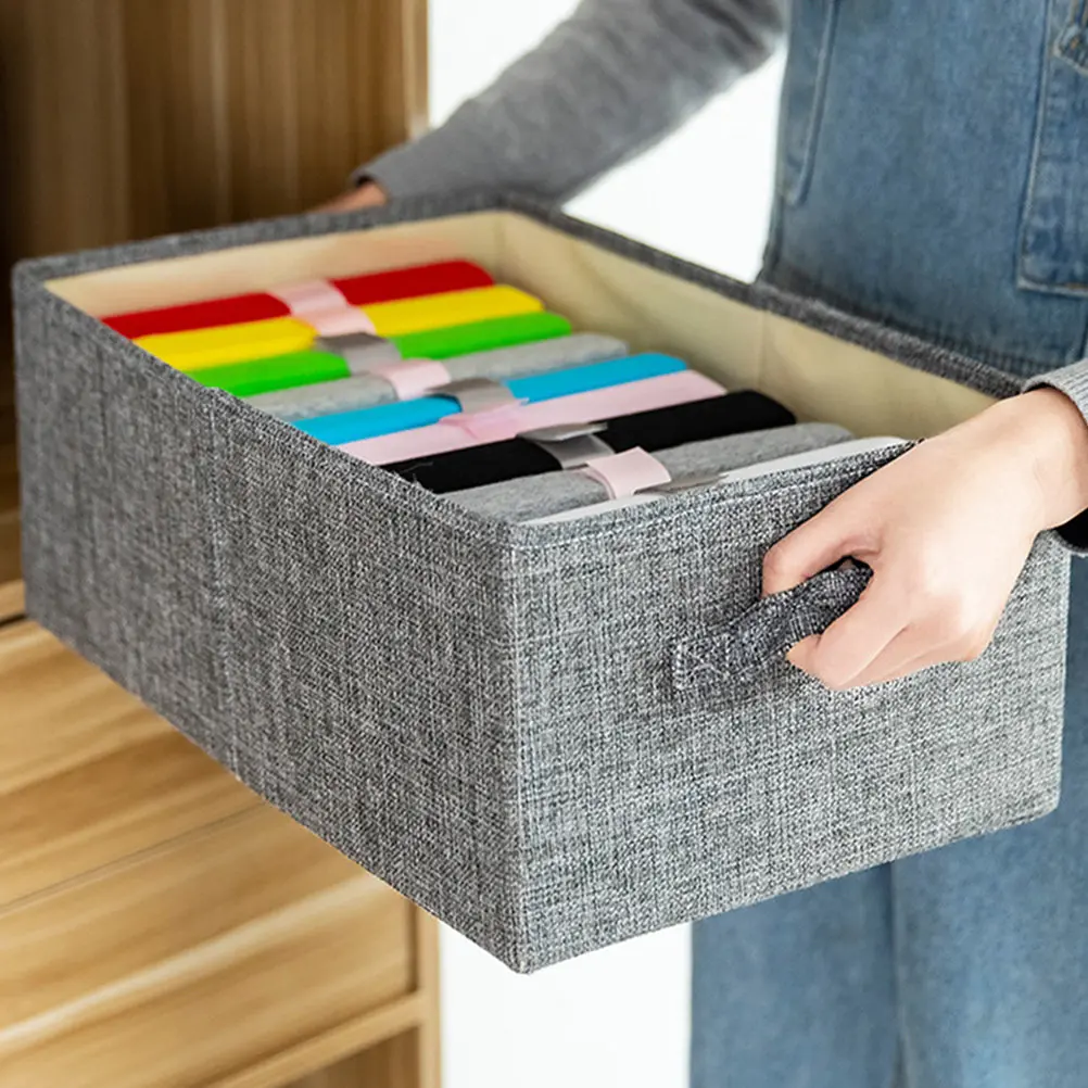 

Набор из 3-х корзин для хранения одежды с ручками, большие контейнеры-органайзеры для организации пространства в шкафу