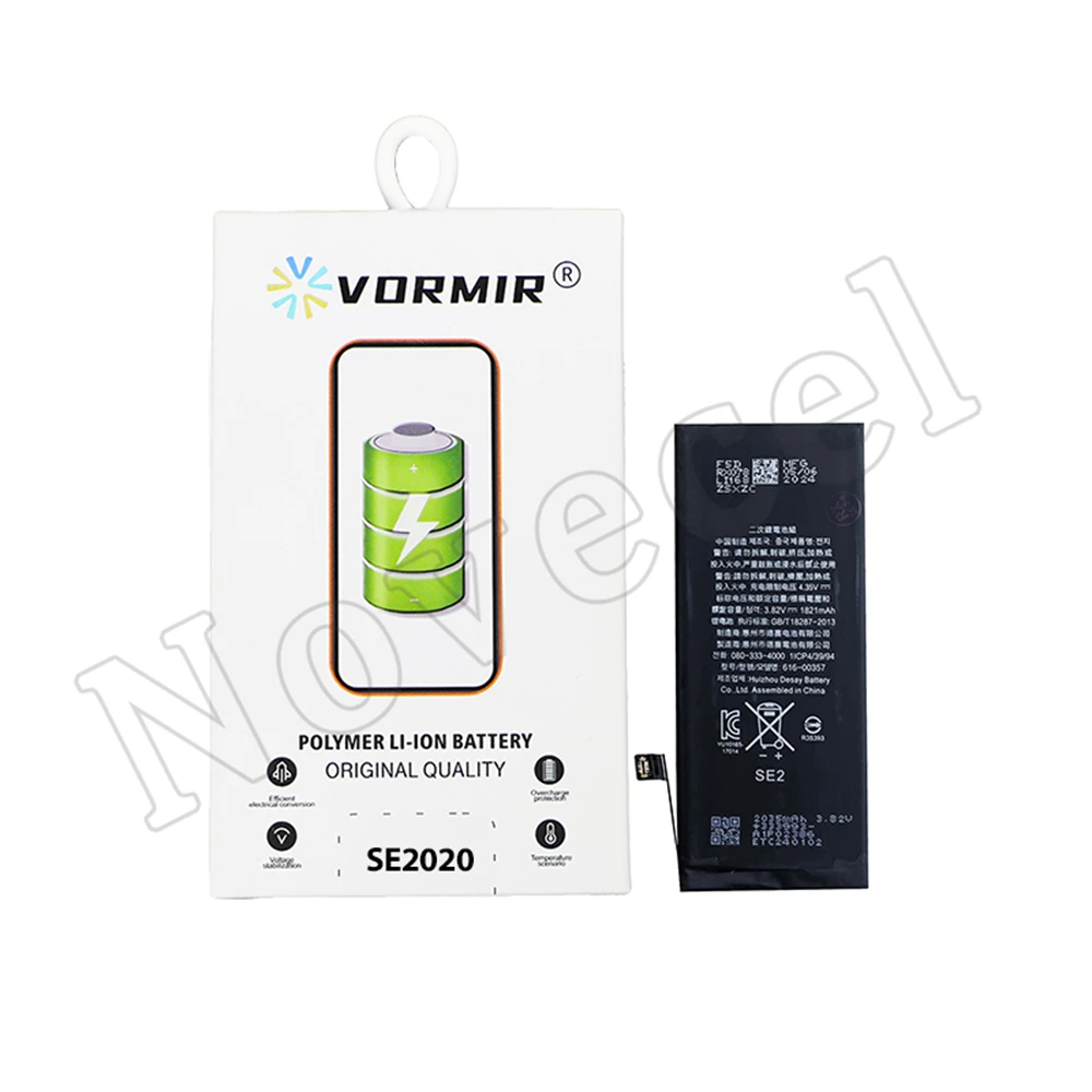 Vormir 5pcs High Capacity Battery For iPhone 16 15 14 13 Pro MAX 12 Mini 11 X XR XS 8 Plus SE SE2 SE3 Lithium Polymer Bateria