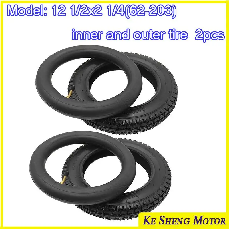 1 pair/ 2pcs 12 1/2 X 2 1/4 (62-203) tires fit many gas electric scooters 12 