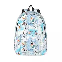 Zaini personalizzati in tela Olaf per donna uomo scuola studenti universitari Bookbag adatto a borse per cartoni animati congelati per Laptop da 15 pollici