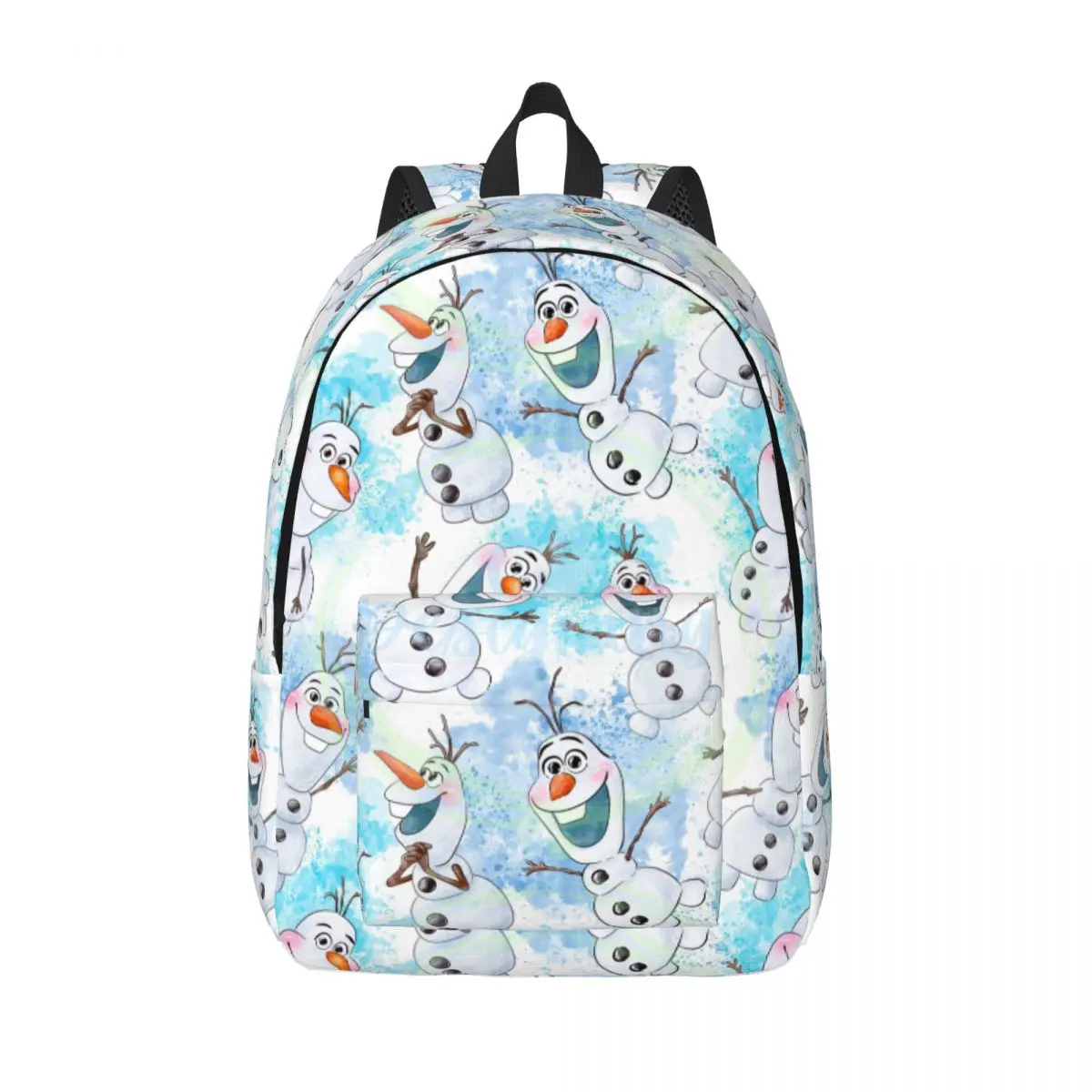 Custom Olaf Canvas Backpacks for Women Men School College Students Bookbag Fits 15 Inch Laptop Frozen Cartoon Bags