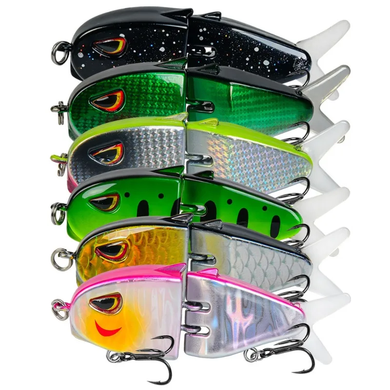 BILLINGS 1 Stück 7,5g 6cm Kleiner Mehrteiliger Fisch-ähnlicher Köder, Schillernder Angelköder, Schwarzbarsch, Langsam Sinkender Köder Pesca – Detail 6