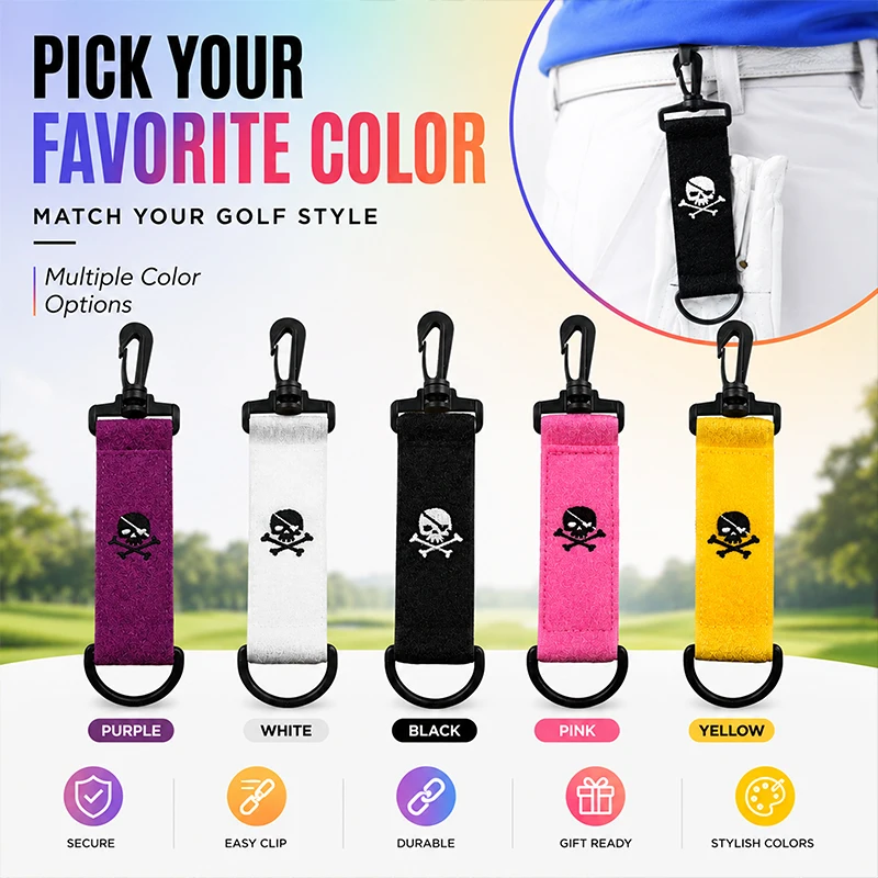 Afbeelding 3: 3PCS Golfhandschoenhouderclip met klittenbandsluiting, lichtgewicht golfhandschoenhouder voor golftas, handdoek en accessoires