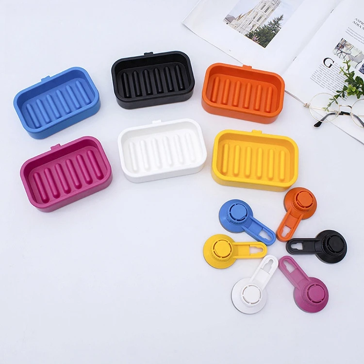 Shower Soap Holder Suction Cup Soap Dish Wall Mounted NO-Drilling Soap Tray Powerful for Shower Bathroom Bathtub Kitchen Sink