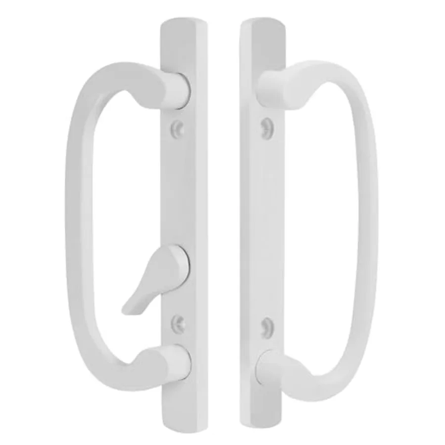 

8.5" Legacy Sliding Patio Glass Door Offset Latch Handle Set Replacement - Sash Controls 2265 - No Mortise Fits 3-15/16" Screw