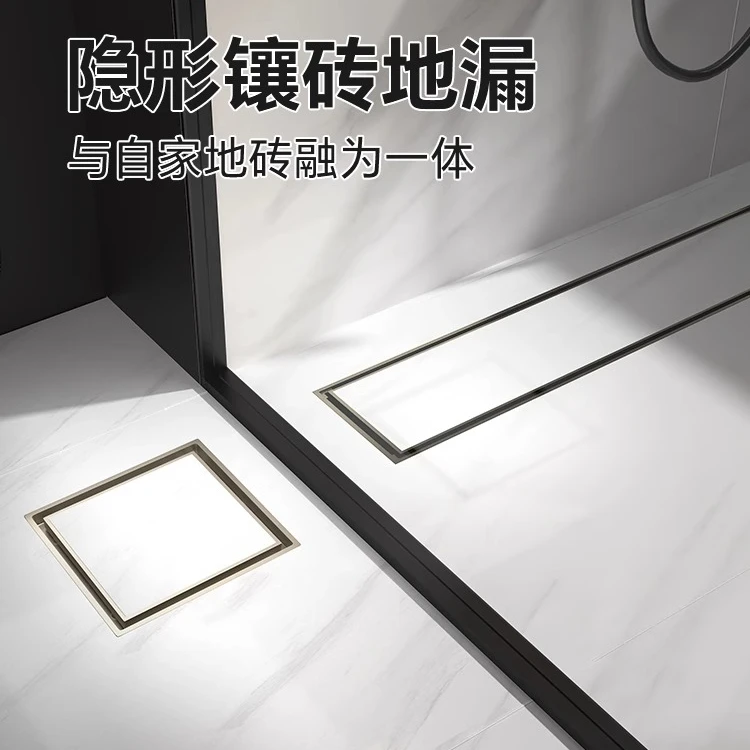 

Invisible Floor Drain Brickable Toilet Bathroom Shower Concealed Inlaid Copper Deodorant Cover