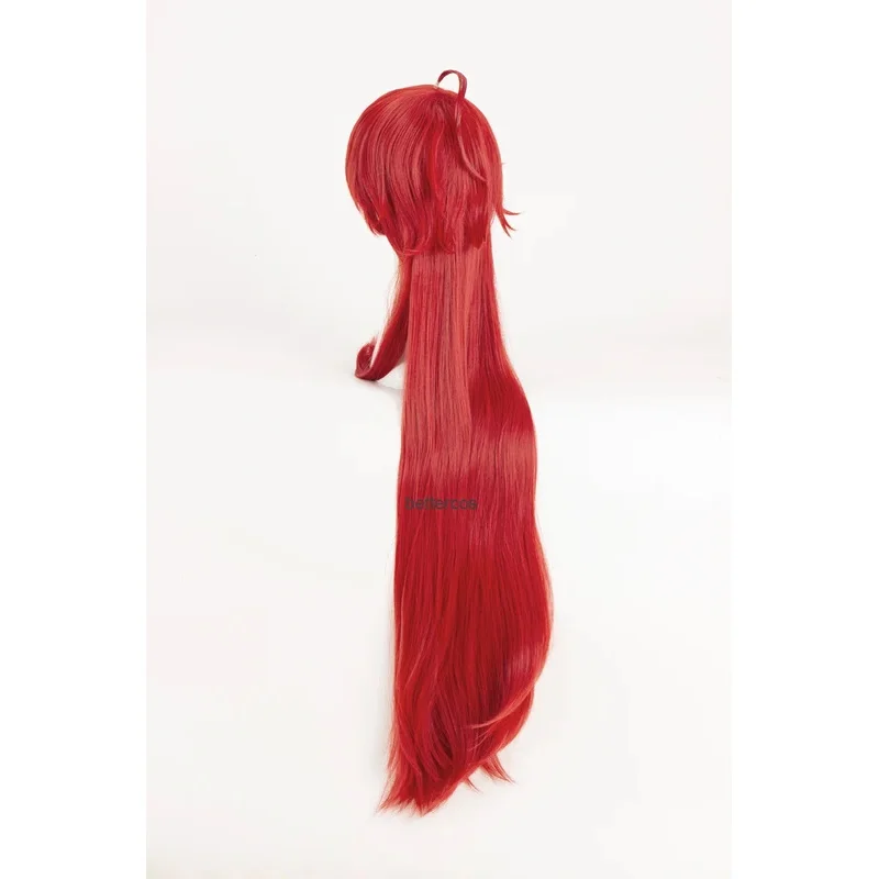 Perruques de cosplay synthétiques DxD, perruque Rias Gremory, bonnet de perruque de cheveux rouges longs, degré de chaleur, lycée, 100cm