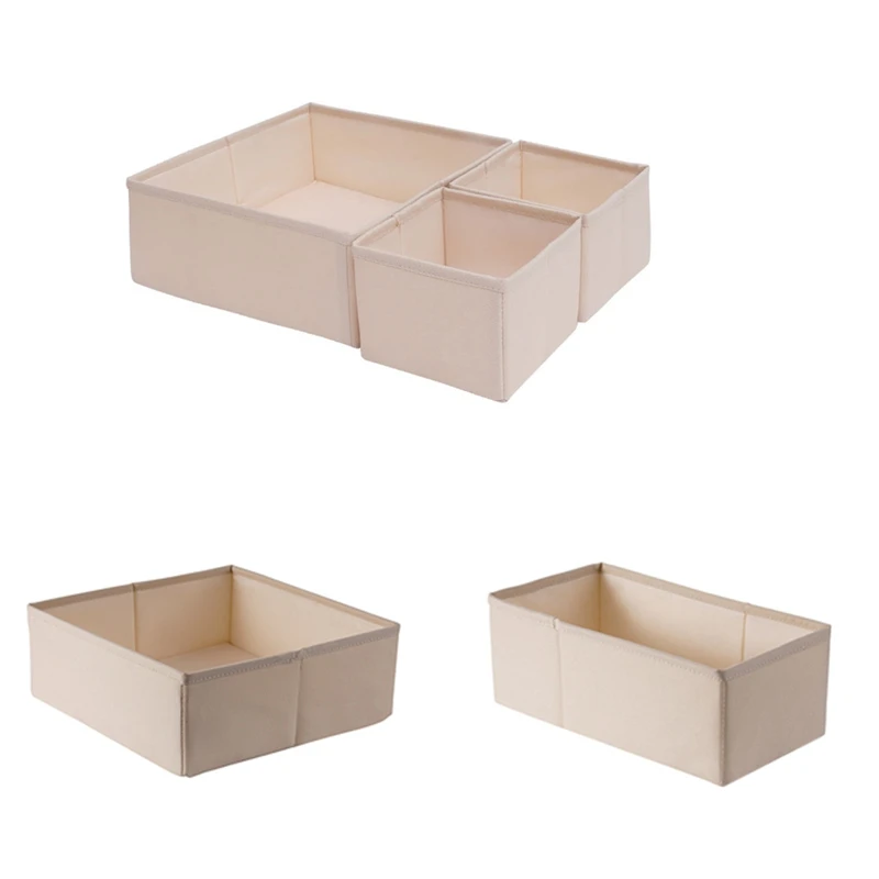 

1Set Underwear Storage Box Desktop Organizing Box Panties Socks Bra Drawer Storage Foldable Divider Closet Organizer