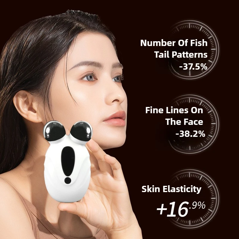 Microcurrent Skin Rejuvenation และ Face Lifting Massager 3D Roller ต่อต้านริ้วรอยกระชับลด Double Chin Face อุปกรณ์ความงาม