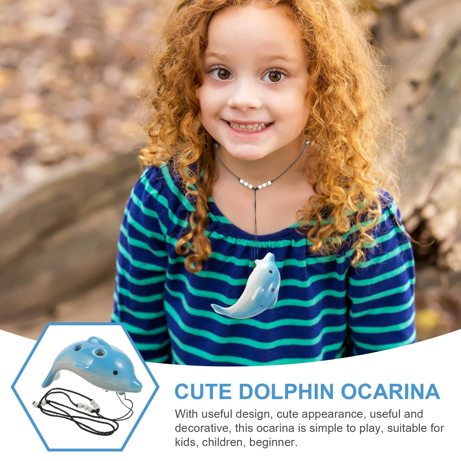 

Musical Instruments Portable Ceramic Ocarina Cute Dolphin (musical Instrument)
