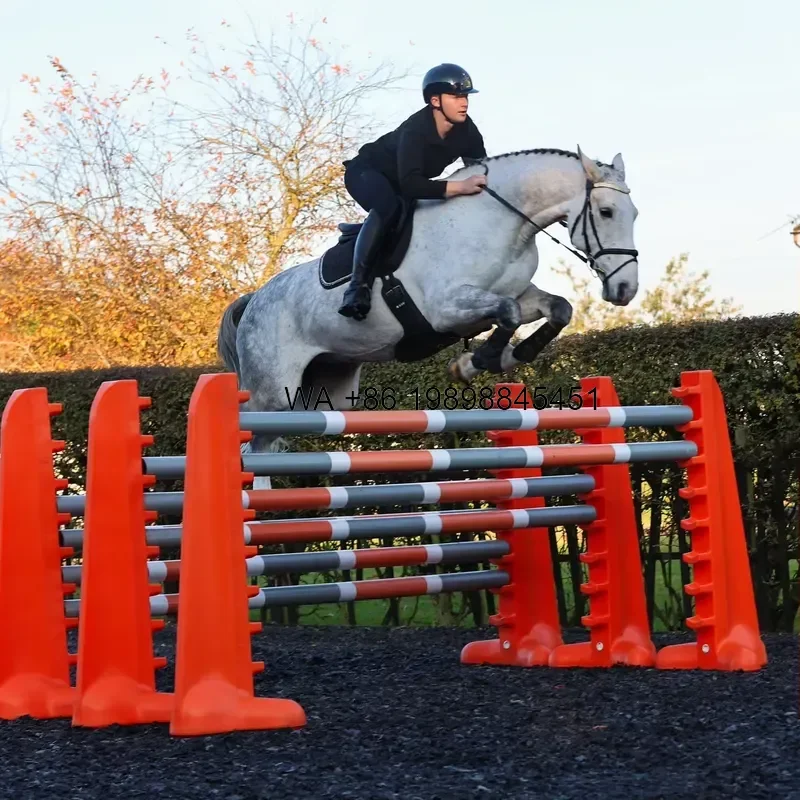 Wmwmnu 1.7m Aluminum Horse Jump Poles for Show Jumping Fence Outdoor Obstacles Equestrian Training Equipment