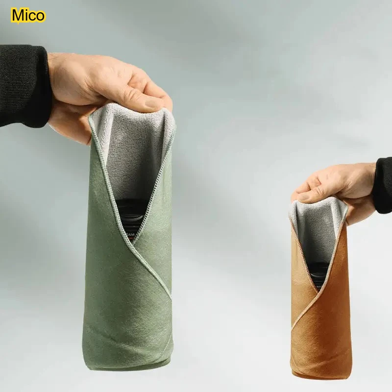 

Multifunctional Folding Storage Bag Soft Plush Camera Protective Pouch Anti-Scratch Self-Adhesive Wrap Magic also Cleaning Cloth